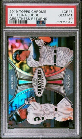 Derek Jeter & Aaron Judge Yankees PSA 10 2019 Topps Chrome Greatness Returns #GRE6 | SPORTS