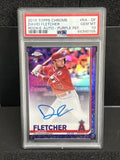 2019 Topps Chrome David Fletcher RC Rookie AUTO Angels PSA 10 Purple Ref /250