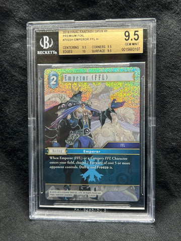 BGS 9.5 GEM MINT | Final Fantasy TCG Opus VII Emperor (FFL) 7-022H Foil