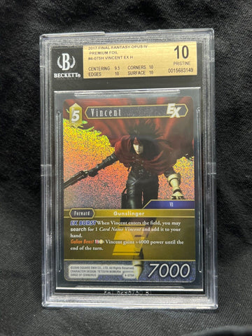 BGS 10 PRISTINE | Vincent Foil 4-075H Final Fantasy TCG FFTCG