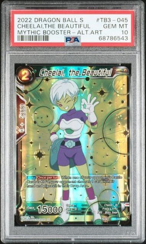 PSA 10 Gem Mint Cheelai, the Beautiful TB3-045 Alternate Art | Dragon Ball Super