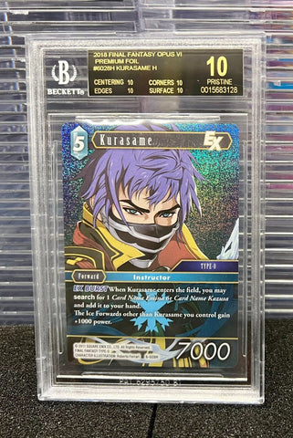 BGS 10 BLACK LABEL | Kurasame Foil 6-028H Final Fantasy TCG FFTCG