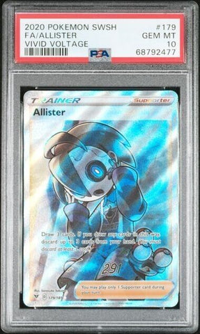 PSA 10 GEM MINT | Allister 179/185 Vivid Voltage FULL ART Pokemon Card