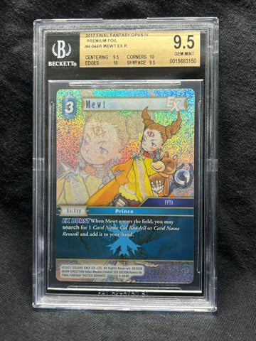 BGS 9.5 GEM MINT | Mewt EX - 4-044R - Rare Foil Near Mint Final Fantasy TCG