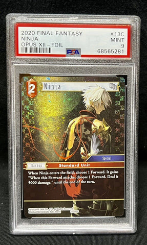 PSA 9 MINT | Final Fantasy TCG Ninja (Special) Opus XII: Crystal Awakening 12-013C Foil