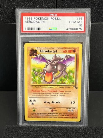 1999 Pokemon Fossil Aerodactyl #16 PSA 10 Gem Mint