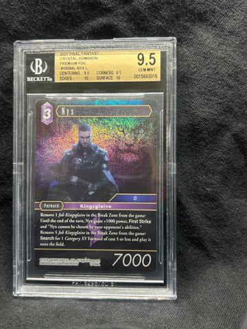 BGS 9.5 GEM MINT | Nyx Foil 15-094L Final Fantasy TCG FFTCG