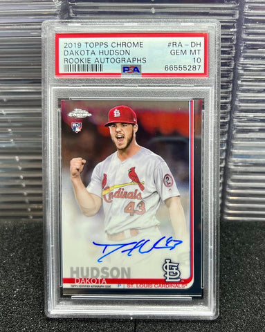 Dakota Hudson PSA 10 Gem Mint 2019 Topps Chrome #RA-DH Rookie Autographs Auto RC | SPORTS