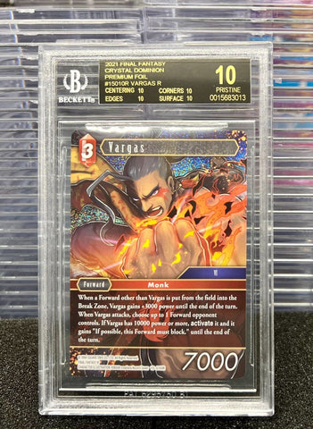 BGS 10 BLACK LABEL | Vargas Foil #010 Final Fantasy TCG FFTCG Opus XV 15 Card