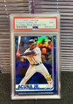 Ronald Acuna Jr. PSA 9 Mint 2019 Topps Chrome Rookie Cup #117 Blue Refractor /150 | SPORTS