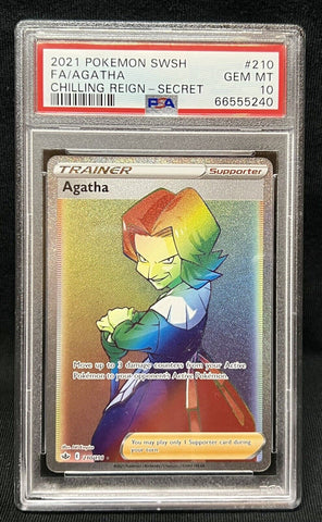 PSA 10 | Pokemon 2021 Chilling Reign FA Agatha Secret 210