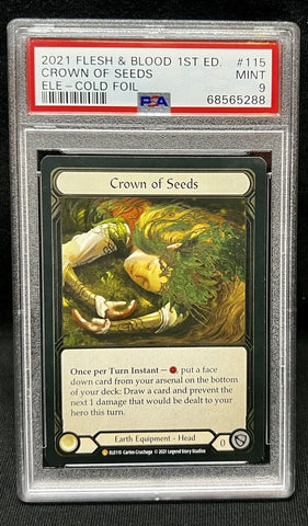 PSA 9 MINT | Crown of Seeds Cold Foil ELE115 (Tales of Aria 1st Ed) | Flesh & Blood