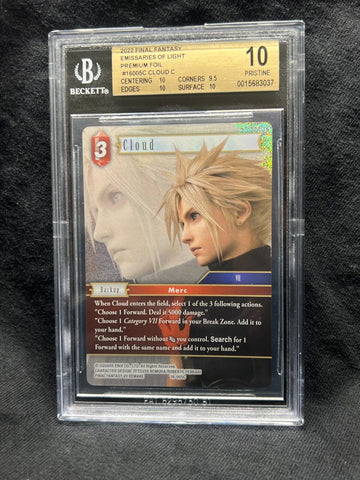 BGS 10 PRISTINE | Final Fantasy Emissaries of Light Cloud Foil 16-005C