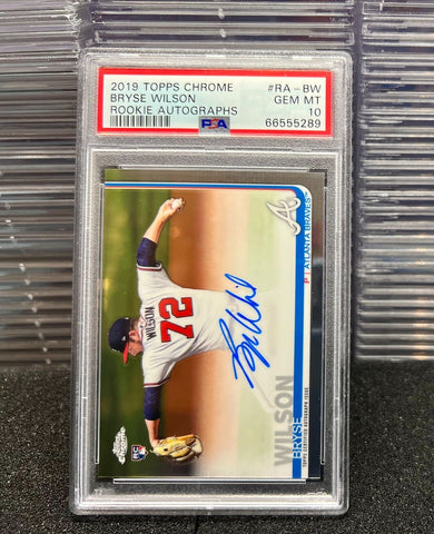 Bryse Wilson PSA 10 Gem Mint  2019 Topps Chrome Rookie Auto #RA-BW Rookie Auto RC | SPORTS