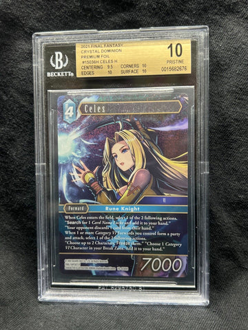 BGS 10 PRSTINE | FFTCG Celes - 15-036H Crystal Dominion Final Fantasy TCG