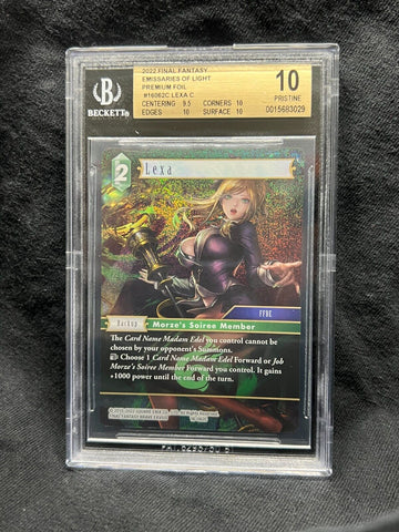 BGS 10 PRISTINE | Final Fantasy TCG FFTCG Emissaries Of Light Lexa 16-062C