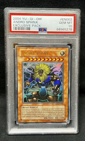 PSA 10 Gem Mint Vintage Andro Sphinx Yu-Gi-Oh! 2004 Ultra Rare EP1-EN002