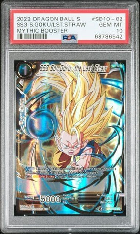 PSA 10 Gem Mint SS3 Son Goku, Last Straw SD10-02 | Dragon Ball Super