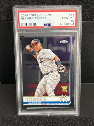 2019 Topps Chrome Gleyber Torres PSA 10 #86 Rookie Cup Yankees