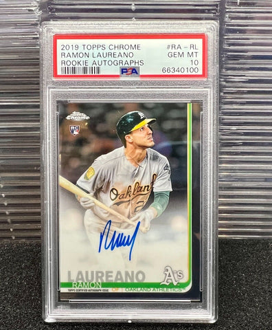 Ramon Laureano PSA 10 Gem Mint 2019 Topps Chrome Rookie Auto #RA-RL Rookie RC | SPORTS