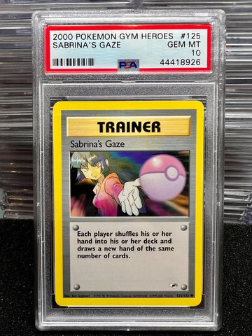 PSA 10 GEM MINT LOW POP | 2000 Pokemon Gym Heroes Sabrina's Gaze Trainer #125