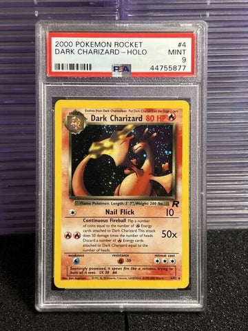 PSA 9 Holo Dark Charizard TEAM ROCKET 4/82 WOTC 2000 MINT