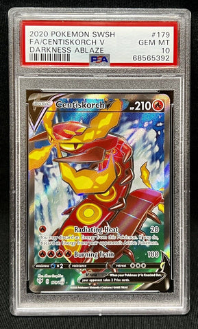 PSA 10 | Pokemon Centiskorch V 179/189 SWSH Darkness Ablaze 179 Full Art