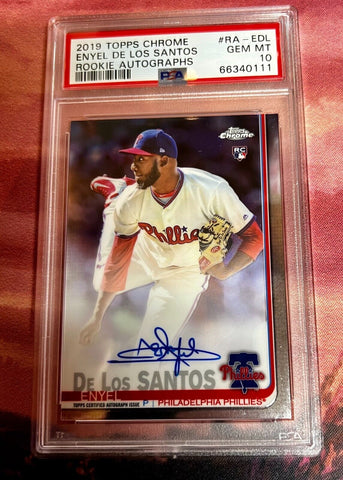 Enyel De Los Santos PSA 10 Gem Mint 2019 TOPPS CHROME #RA-EDL RC | SPORTS