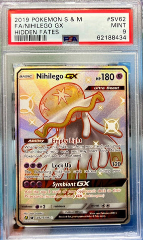 PSA 9 | Pokemon TCG Nihilego GX Full Art Shiny (SV62/SV94) Hidden Fates