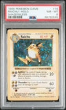 1999 Pokemon Card Base Set Shadowless Raichu Holo PSA 8 NM/MT