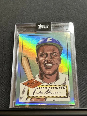 2022 TOPPS 1952 BY NATUREL ENCASED ART CARD JACKIE ROBINSON #A-5 Rainbow HOF /75