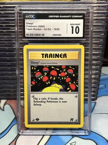 CGC 10 Gem Mint Sleep! Trainer 79/82 2000 Team Rocket Pokemon Card 2001