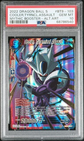 PSA 10 Gem Mint Cooler, Tyrannical Assault Gold Foil BT9-103 | Dragon Ball Super