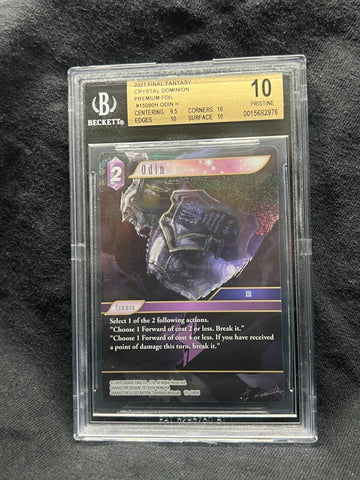 BGS 10 PRISTINE | Odin Foil  15-090H Final Fantasy TCG FFTCG