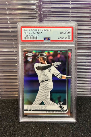 Eloy Jimenez PSA 10 Gem Mint 2019 Topps Chrome #202 Rookie RC Refractor | SPORTS